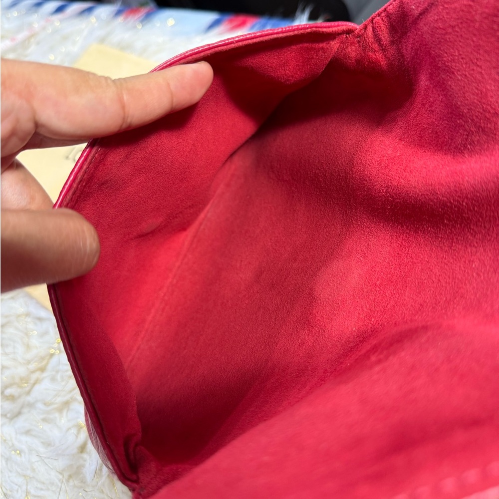 Louis Vuitton Twice Empreinte Messenger sling Fushia Pink w/ Duster & Card auth. - Picture 15 of 16